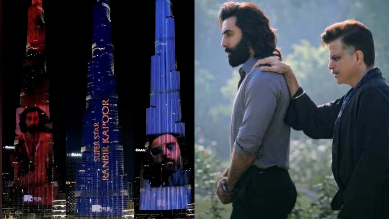 Ranbir Kapoor Film Animal 60 sec Special Cut on  Dubai Burj Khalifa Video went Viral on Social Media