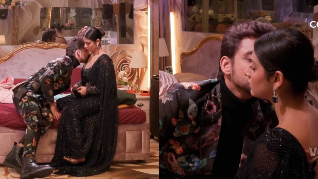 Bigg Boss 17 Samarth Jurel Kisses Isha Malviya On Belly Shoulder Netizens trolls Salman Khan show contestants