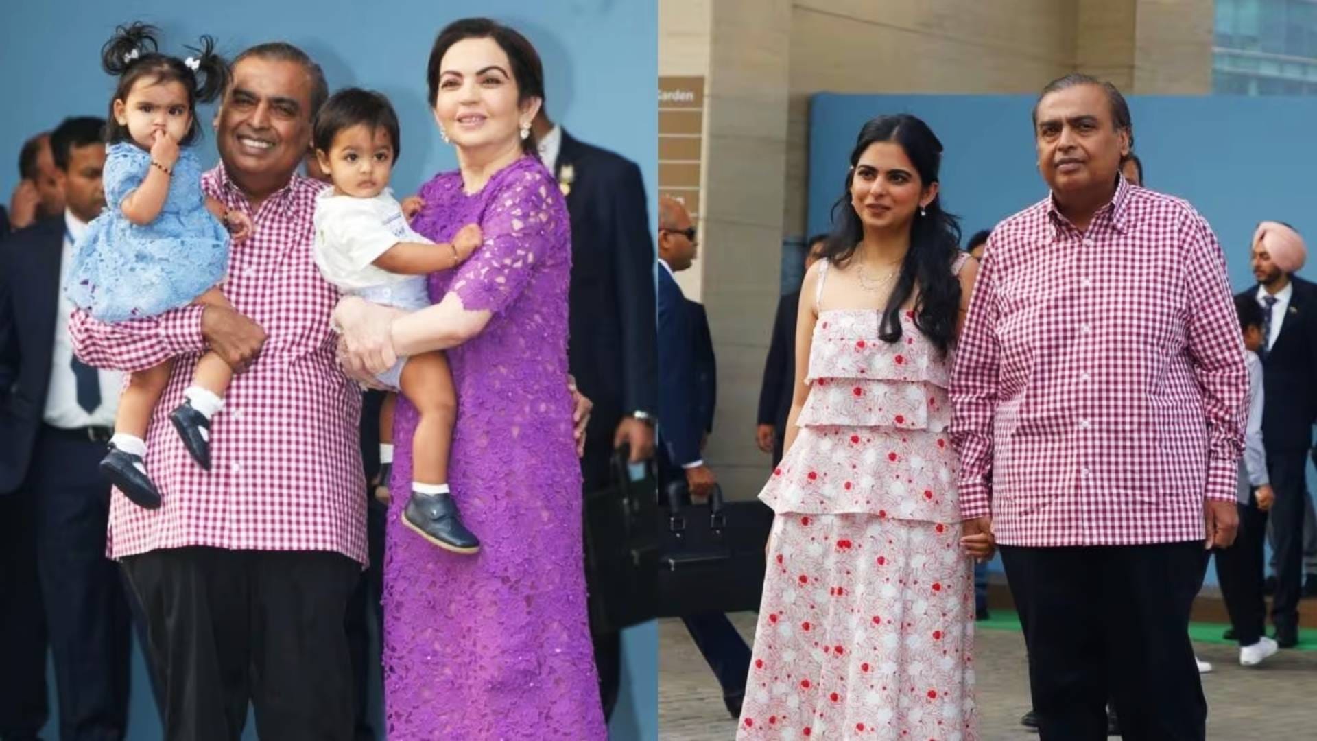 Isha Ambani twins Aadiya Krishna 1st birthday party karan johar kiara advani mukesh ambani kartina karishma