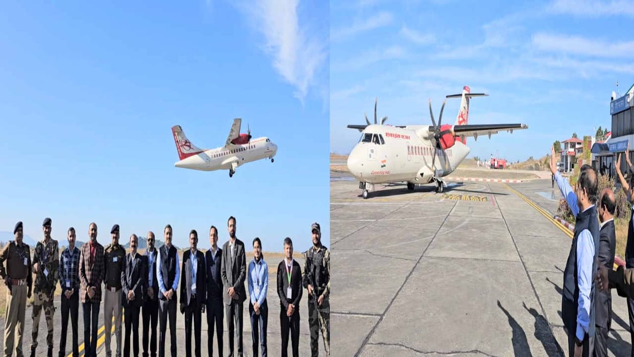 Regular flight starts from Shimla to Amritsar, MP Suresh Kashyap shows green flag