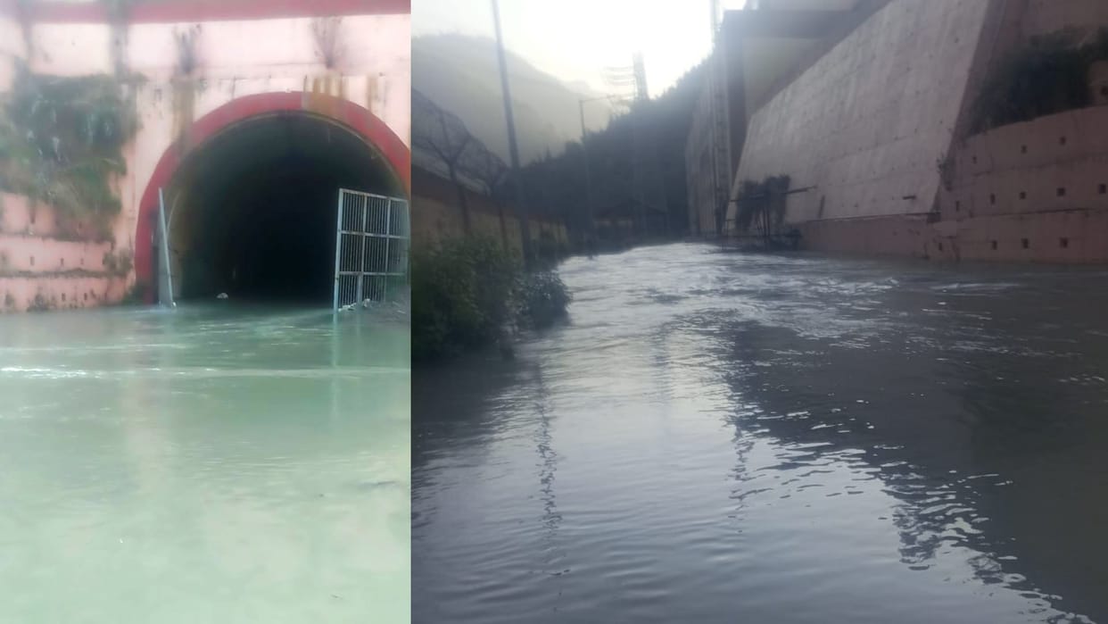 NHPC Parbati hydropower project water leakage in Power house in sainj Kullu