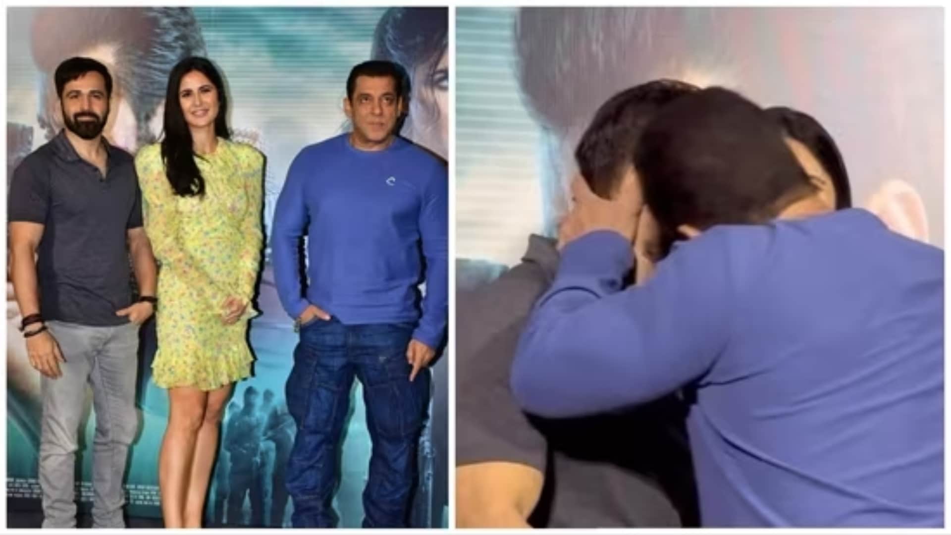 Salman Khan Tries To Kiss Emraan Hashmi At Katrina Kaif Starrer Tiger 3 Event