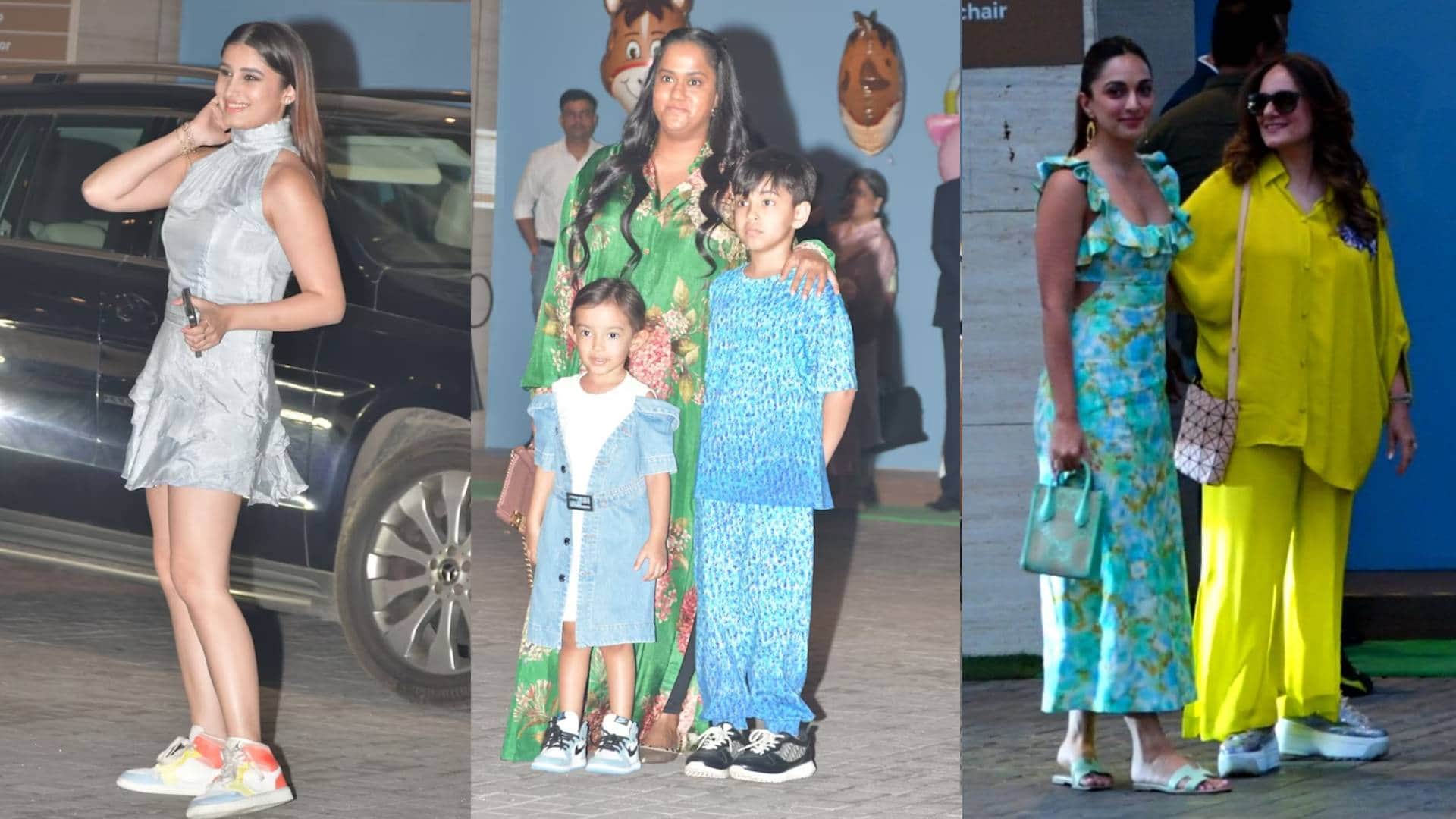 Isha Ambani twins Aadiya Krishna 1st birthday party karan johar kiara advani mukesh ambani kartina karishma