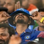 भारतीय क्रिकेट टीम के समर्थक निराश।