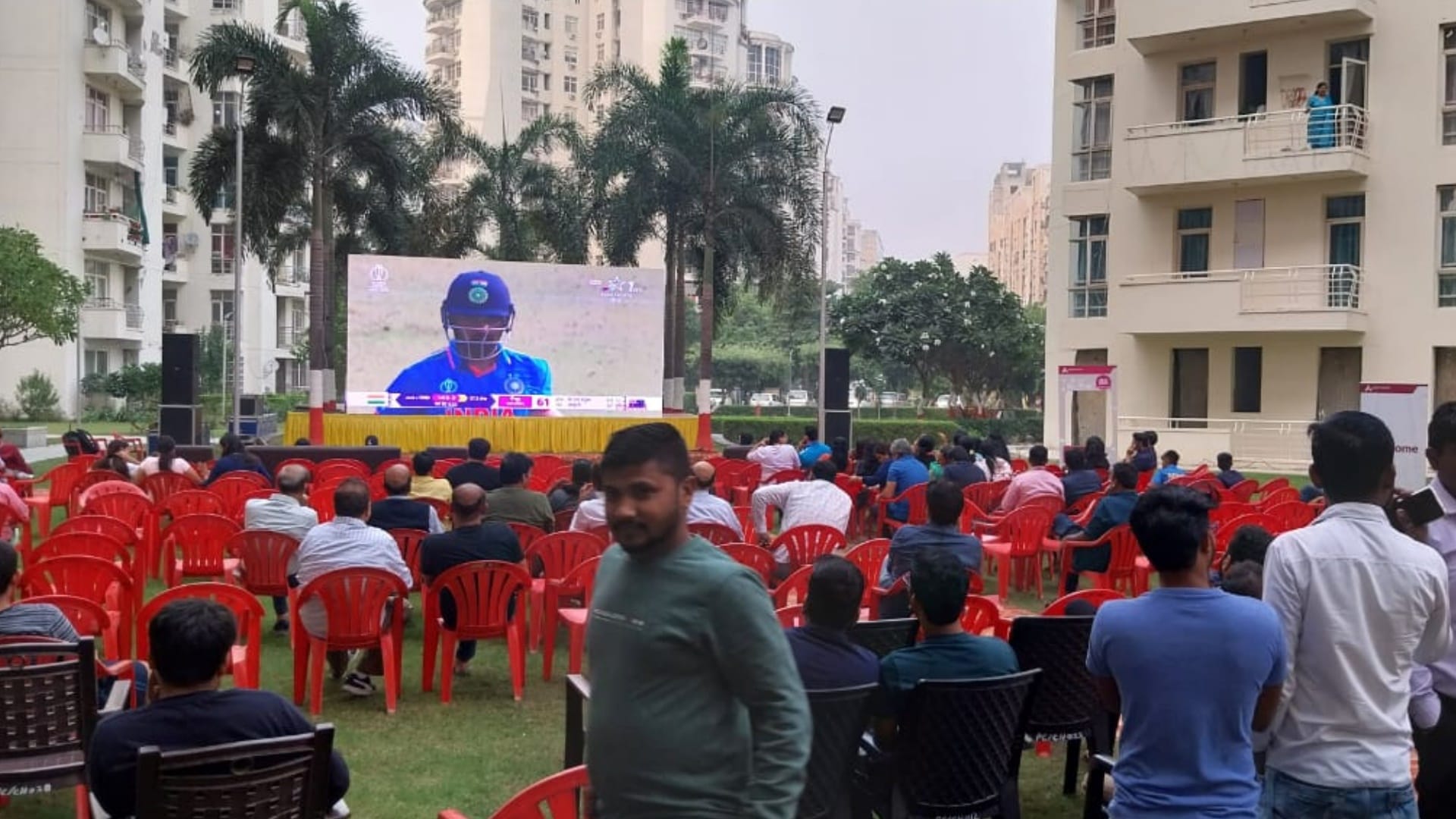 World Cup Final: people are watching game and enjoying in   Lucknow.