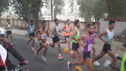 Sports Minister flagged off Indira Marathon, 394 runners including 49 women are taking part.