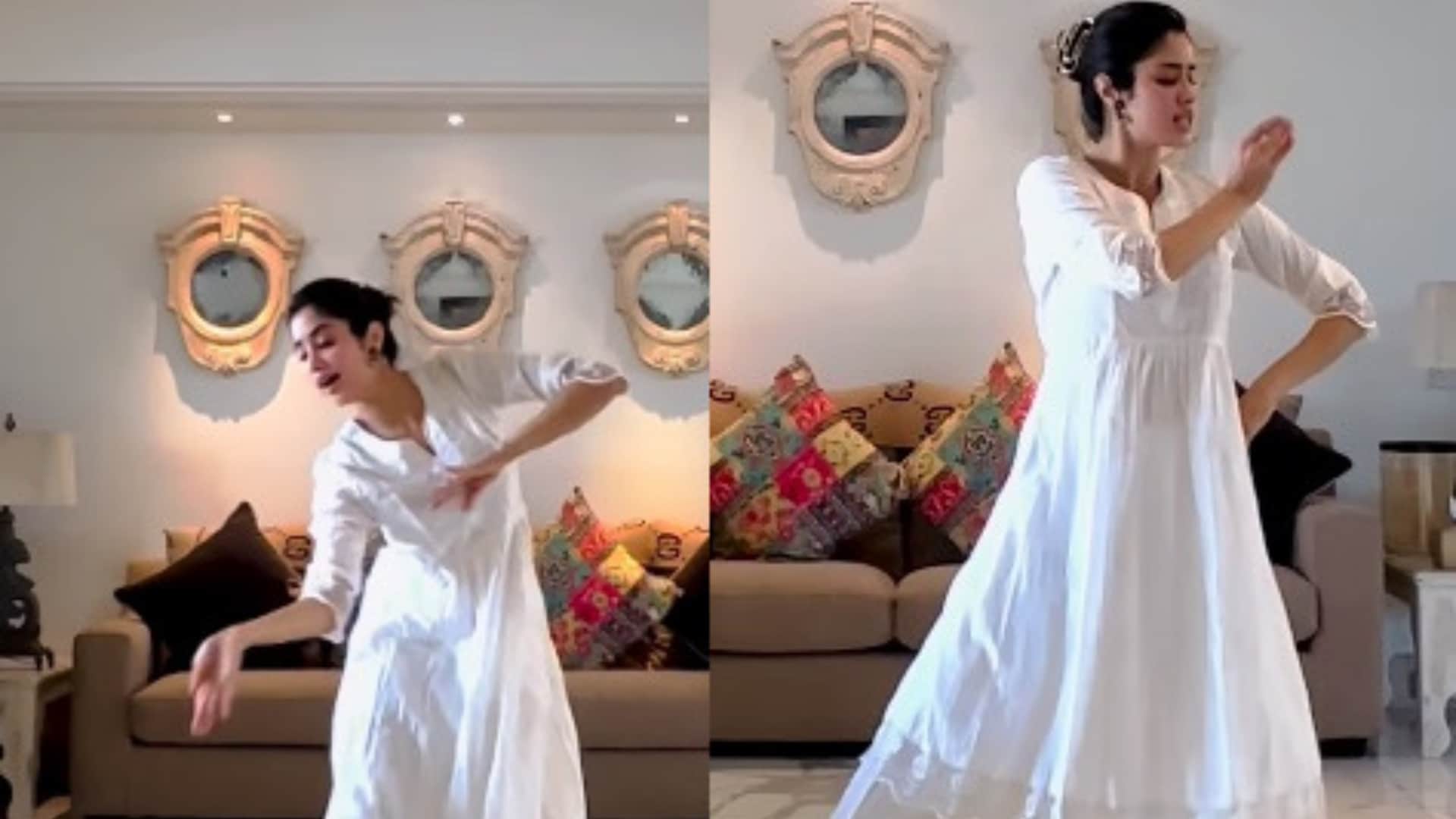 Janhvi kapoor dance video on jiya jale song fans compare actress sridevi watch video and read details here