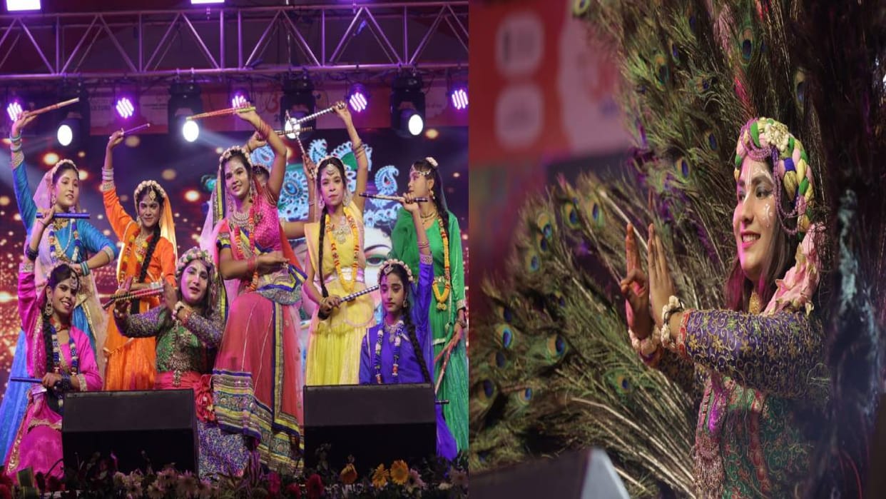 Braj artists gave wonderful presentation in Braj Raj Utsav going on at railway grounds in Mathura