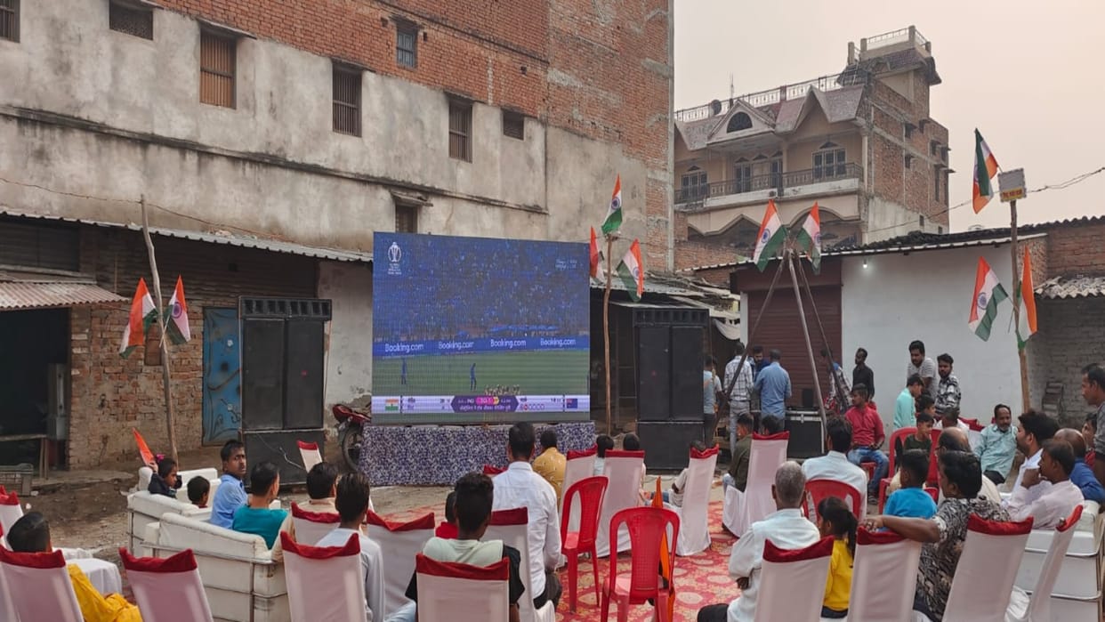IND vs AUS World Cup Final: LED screens installed at many places in Prayagraj