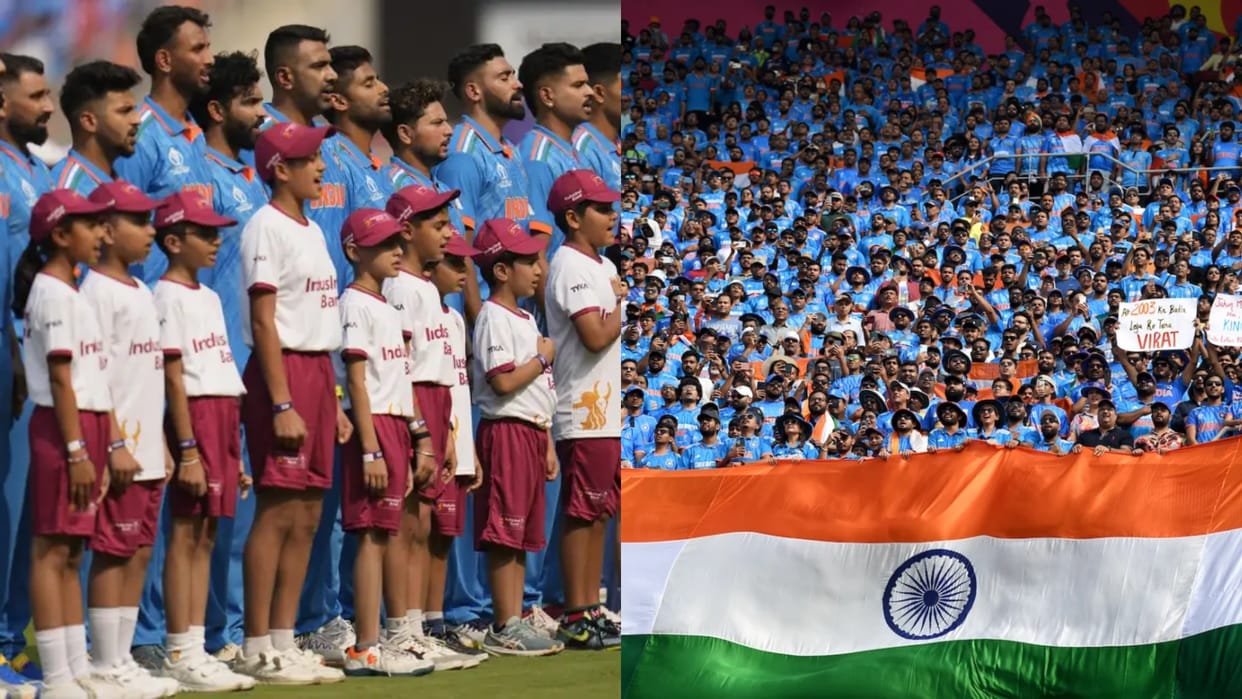one lakh 30 thousand indian fans sing national anthem in ODI WC 2023 Final between IND vs AUS