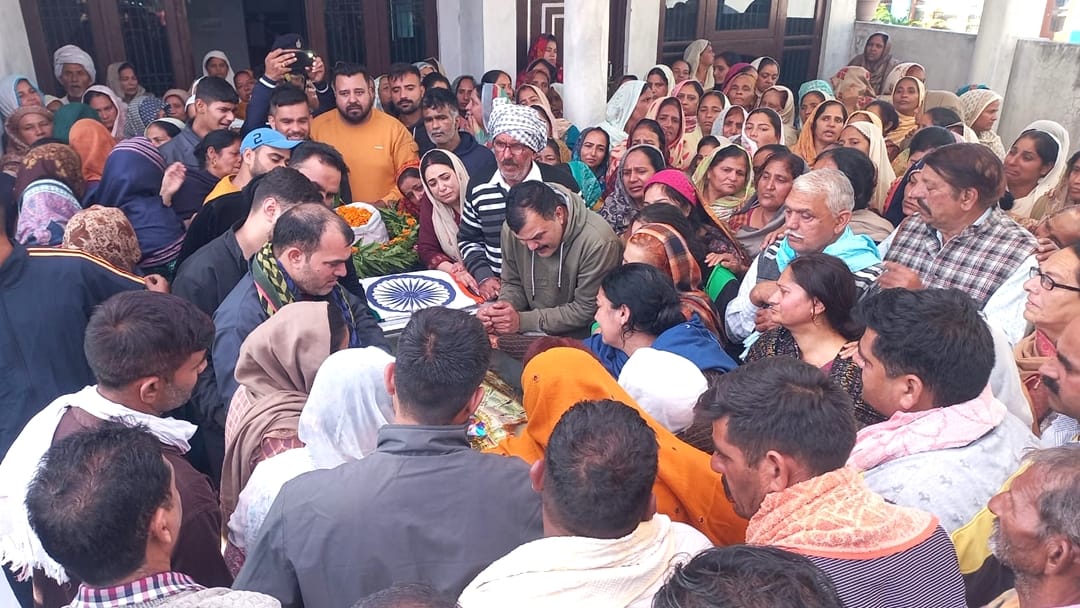 Samba: Last rites of martyred soldier Joginder performed in his native village