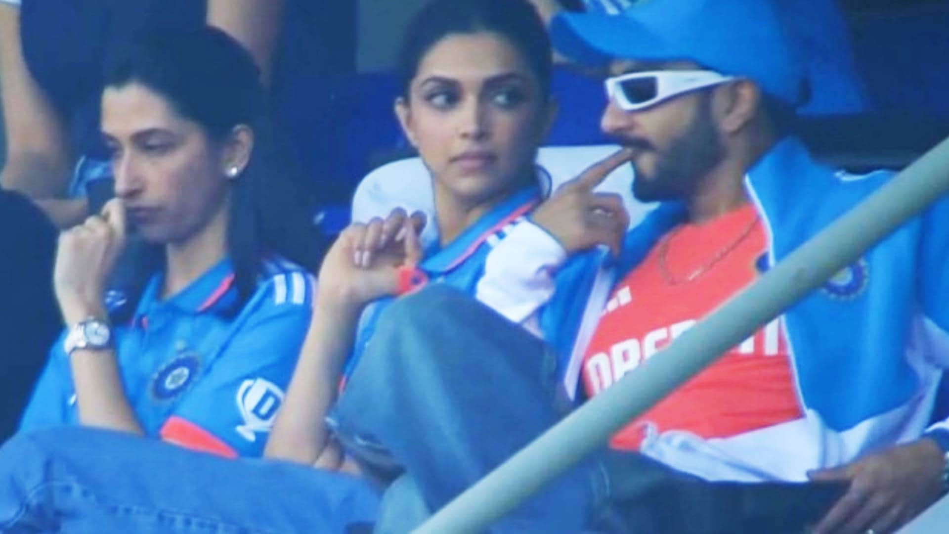 IND vs AUS World Cup Final 2023 deepika padukone reached at Narendra Modi Stadium with husband ranveer singh