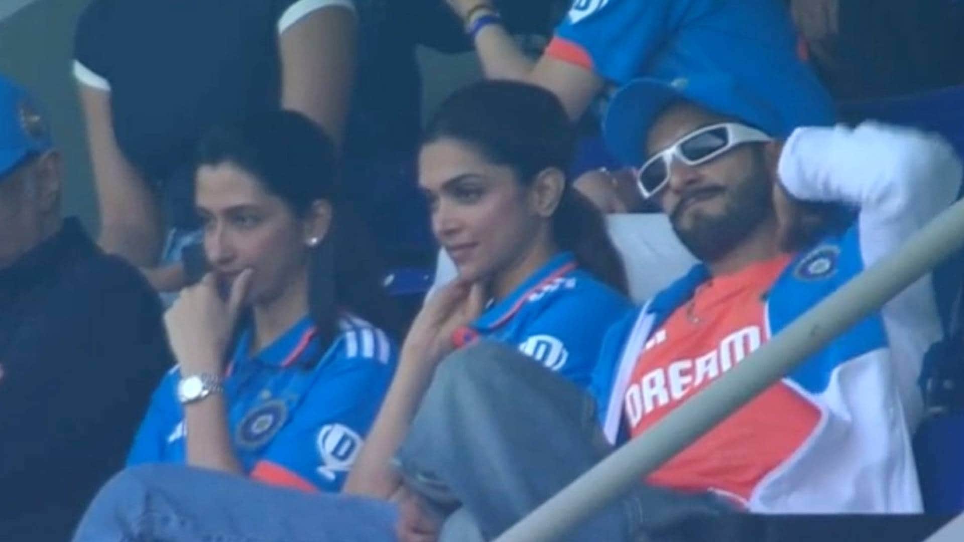 IND vs AUS World Cup Final 2023 deepika padukone reached at Narendra Modi Stadium with husband ranveer singh