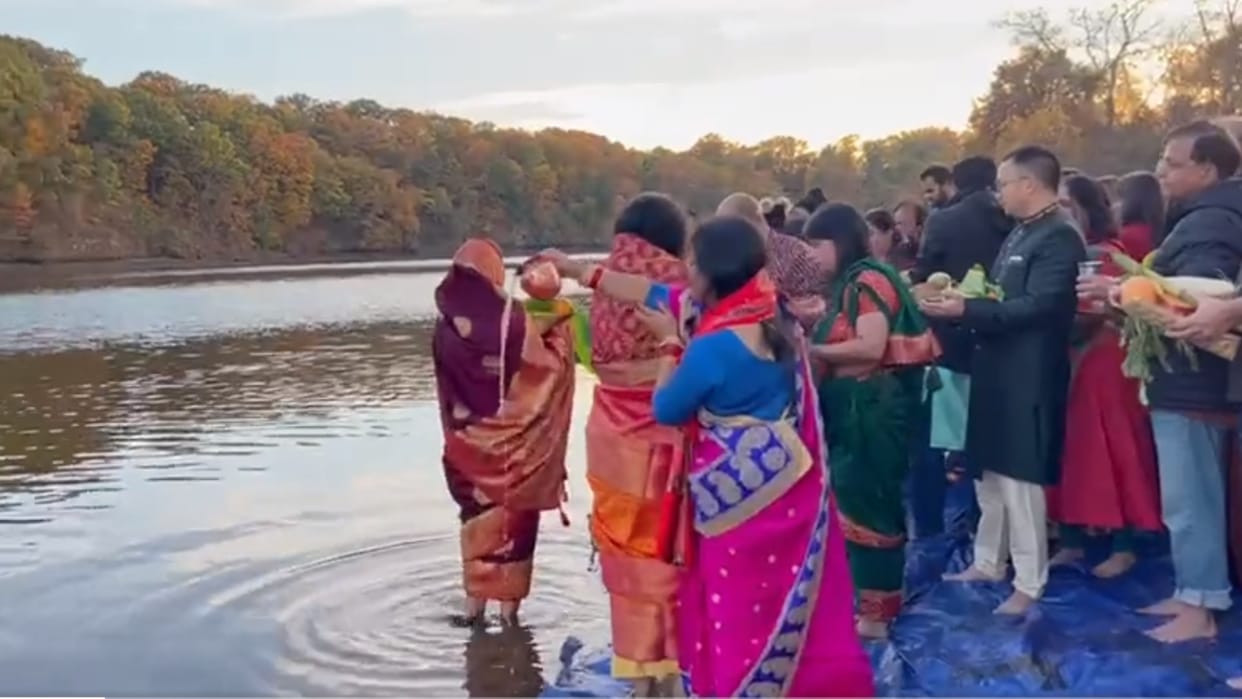 Chhath Puja Celebration in America US Chhath Puja