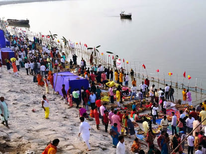 Chhath Mahaparva 2023: Morning Arghya offered to Lord Bhaskar, Chhath Puja, Bihar, Patna