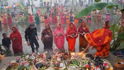 Chhath Mahaparva 2023: Morning Arghya offered to Lord Bhaskar, Chhath Puja, Bihar, Patna