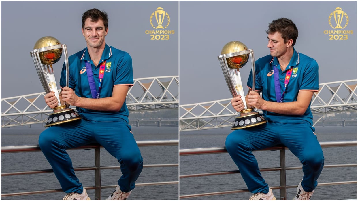 Cummins went on a cruise in the Sabarmati river after winning ODI WC 2023 took a photo with the trophy