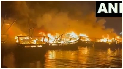 Andhra Pradesh Visakhapatnam Fishing Harbour Fire boats gutted Police investigation news and updates