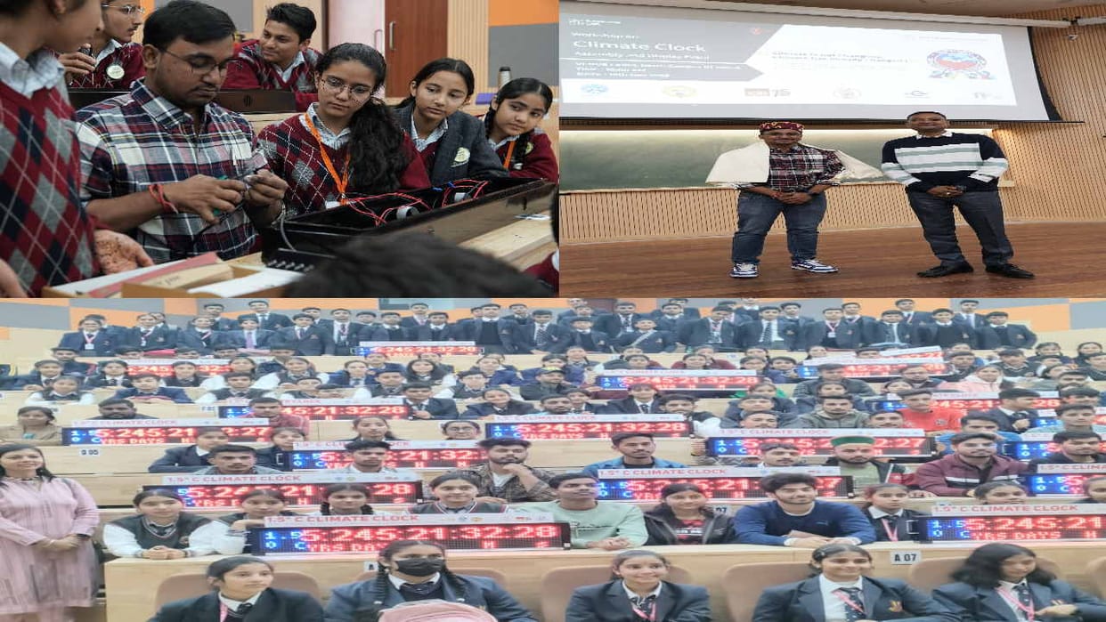 Climate clock assembly and display event organized in IIT Mandi, 370 participants participated