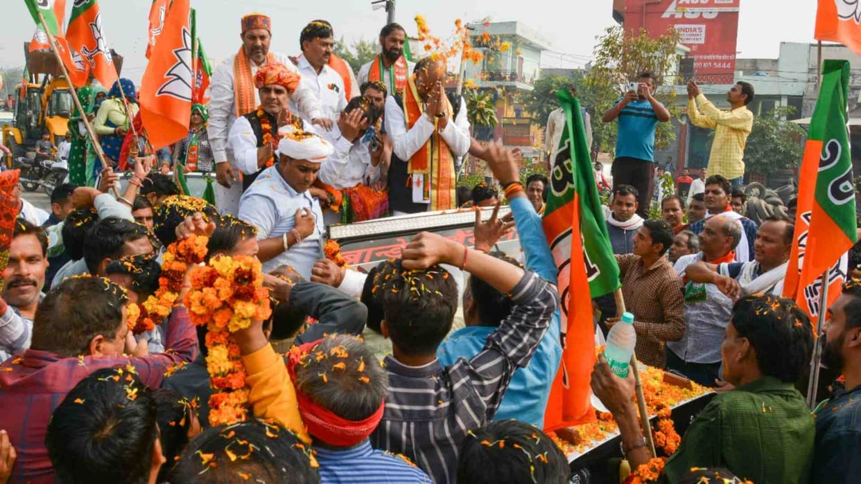 BJP State President CP Joshi held public meetings in Mahuva and Didwana