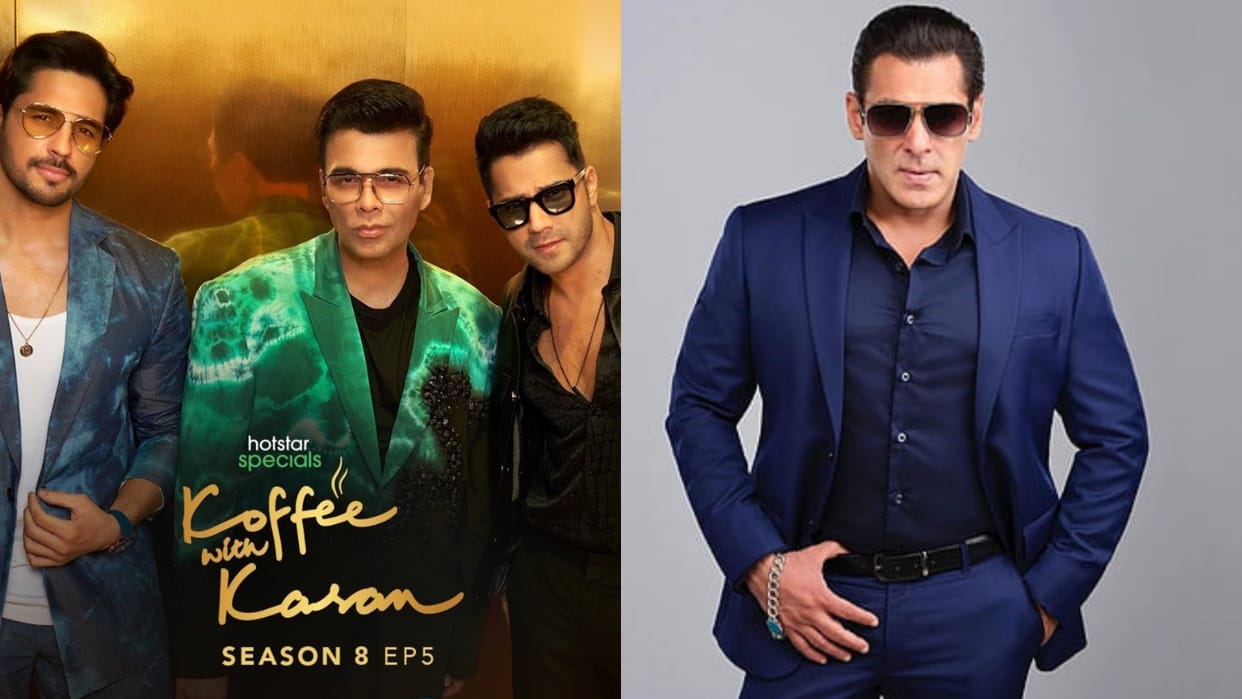 Karan Johar opens How Salman Khan Agrees To Sign Films In Koffee With Karan 8 Promo infront of sidharth Varun