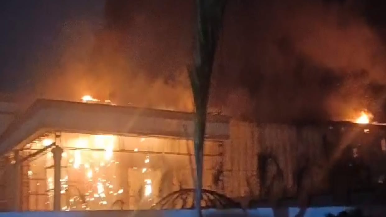 Fire breaks out at Lotus Grander Banquet Hall in Sector 74 Noida