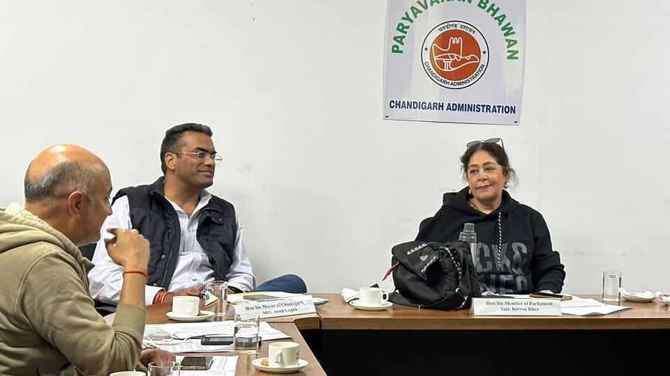 MP Kirron Kher reaction on promotion of electric vehicles in Chandigarh