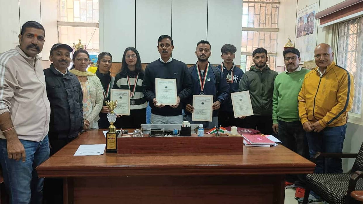 Hamirpur College won four medals in inter-college taekwondo competition