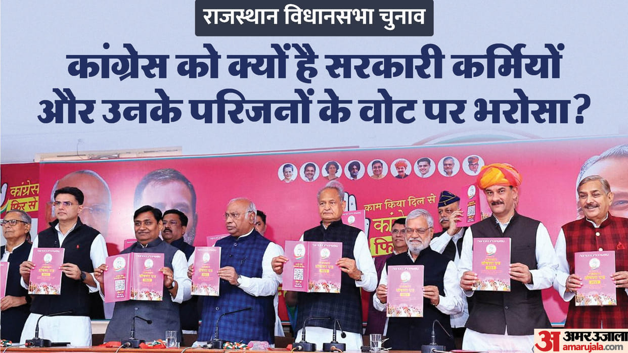 Rajasthan election: Congress has released its manifesto for Assembly election, relying on Old pension