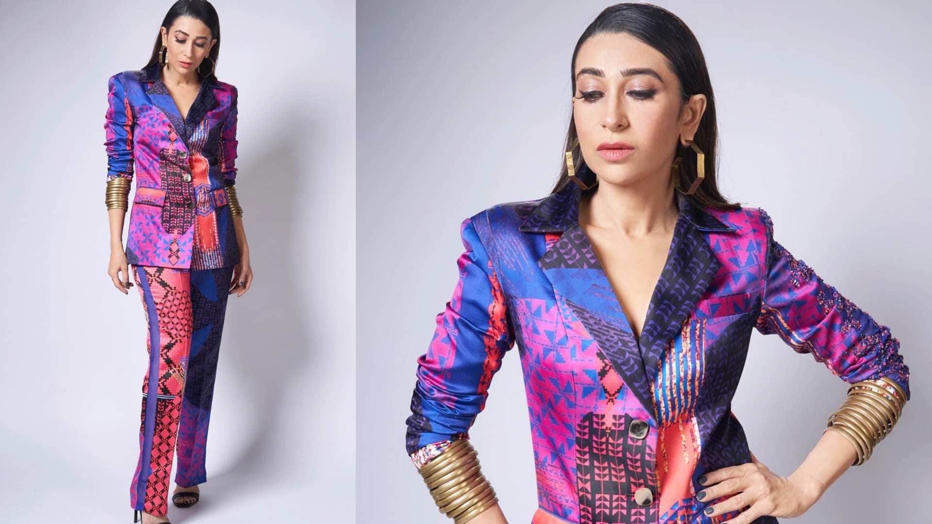 trendy Outfit From banarasi Saree inspired by karishma kapoor