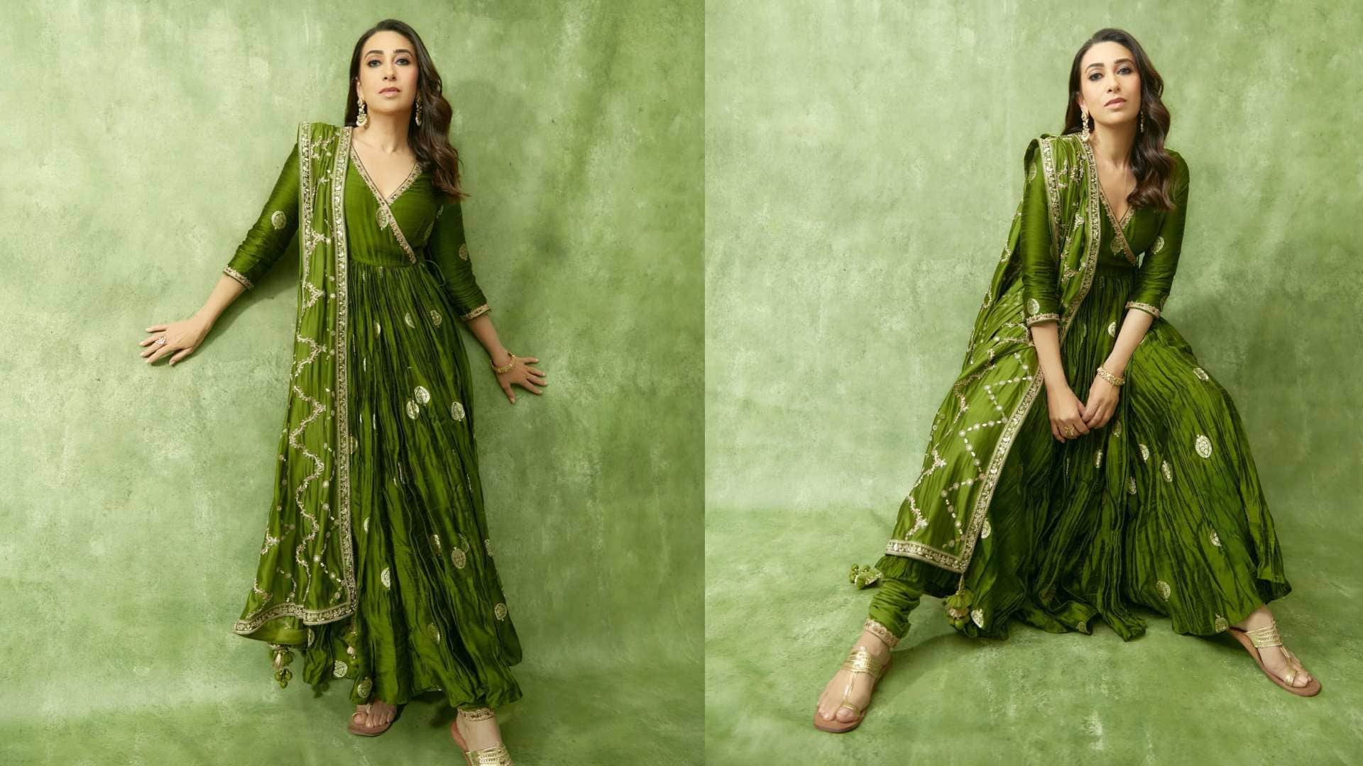 trendy Outfit From banarasi Saree inspired by karishma kapoor