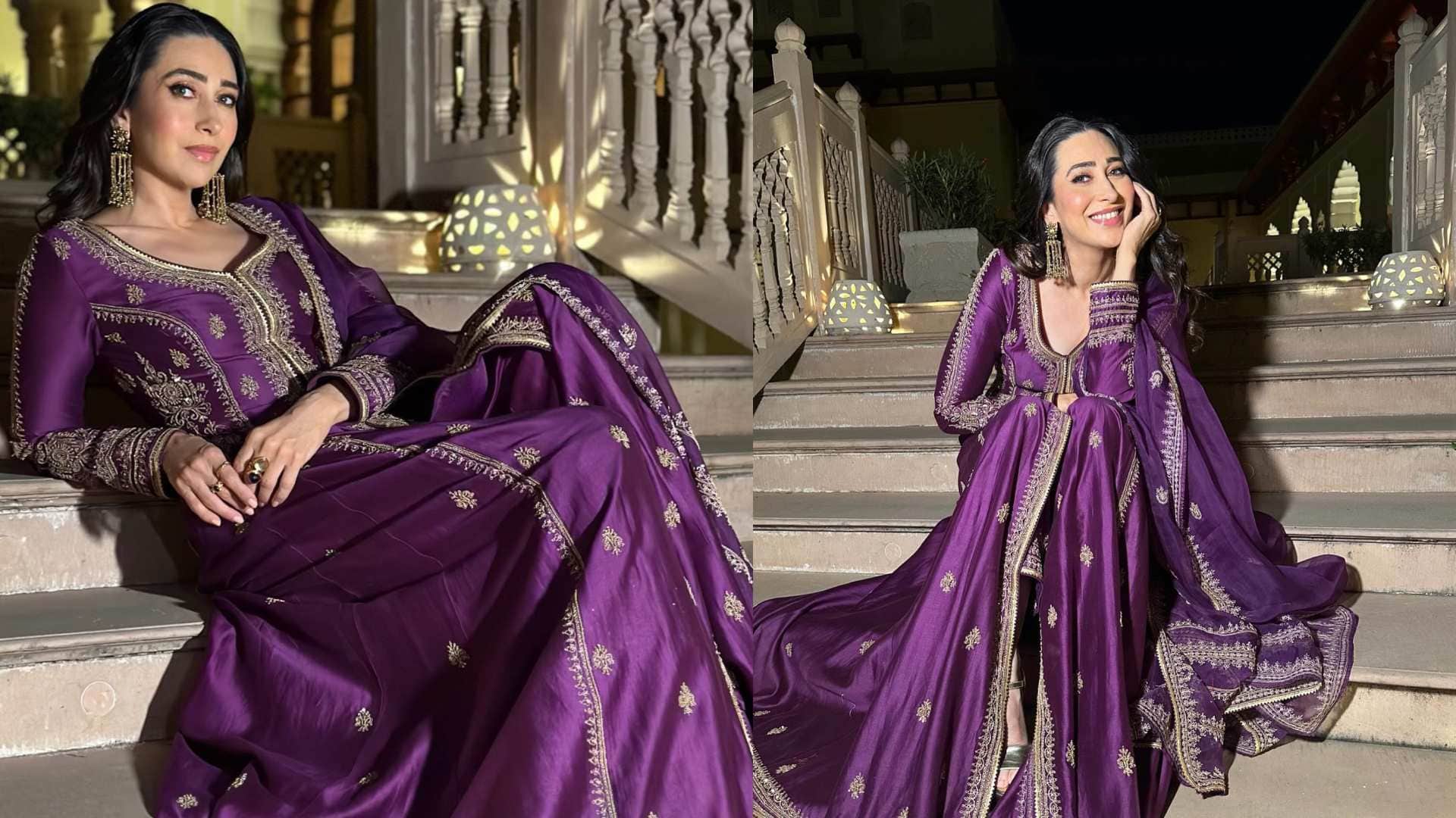 trendy Outfit From banarasi Saree inspired by karishma kapoor