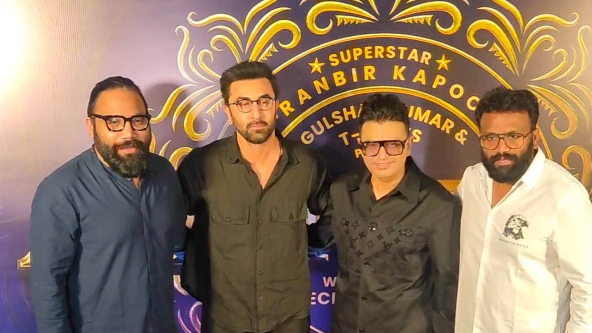 Animal Trailer Preview in Mumbai becomes a rage at t series office Ranbir Kapoor Rashmika Mandana Bobby Deol