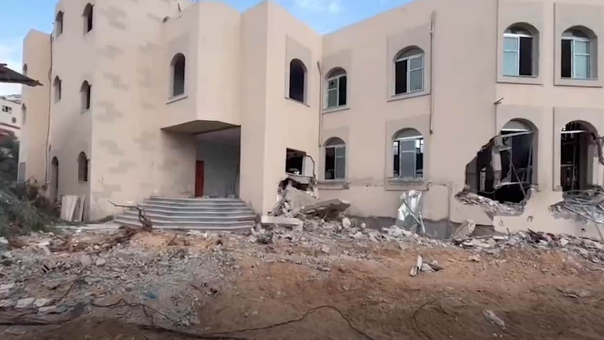 Israel Hamas War IDF Video Claim Gaza Mosque Rocket Lab Terror Centre