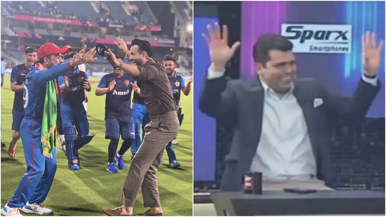 Kamran Akmal mimic Irfan Pathan after India loss in ODI WC Final 2023 dose Bhangra in Studio