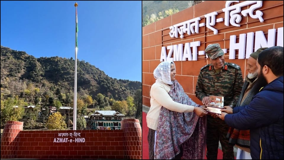 kashmir: Army hoisted 104 feet high tricolor near LoC at teetwal kupwara