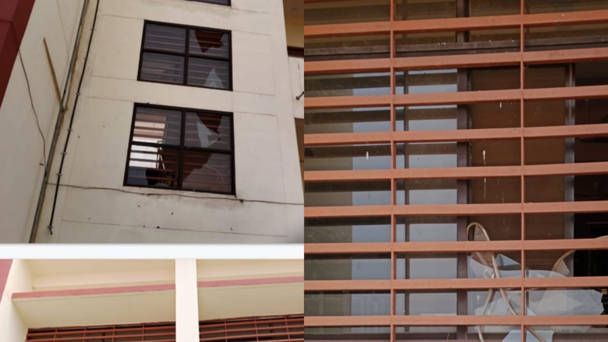 Damoh News Walls of Model College shook due to gunpowder explosion