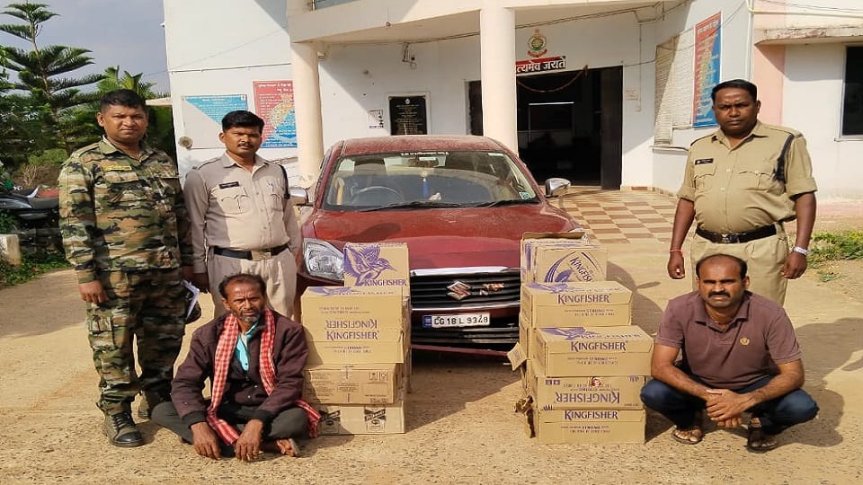 large quantity of illegal liquor recovered during checking in Jagdalpur