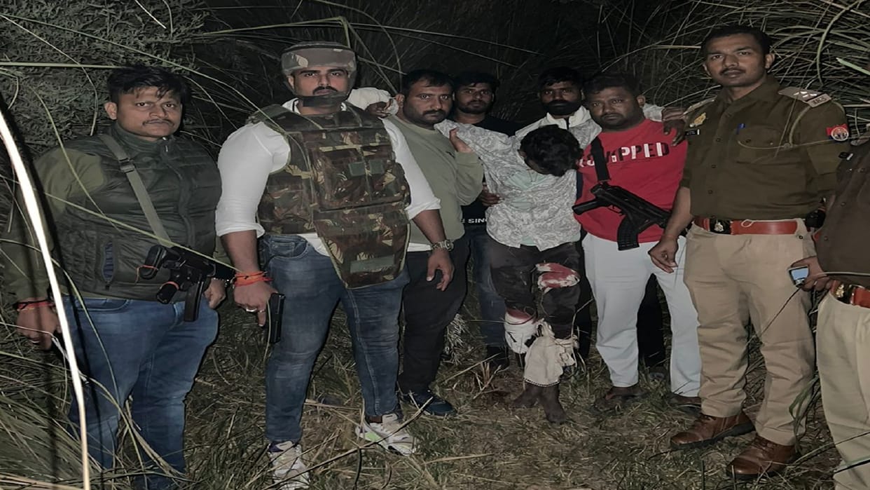 Rape victim's murderer arrested in police encounter, shot in leg