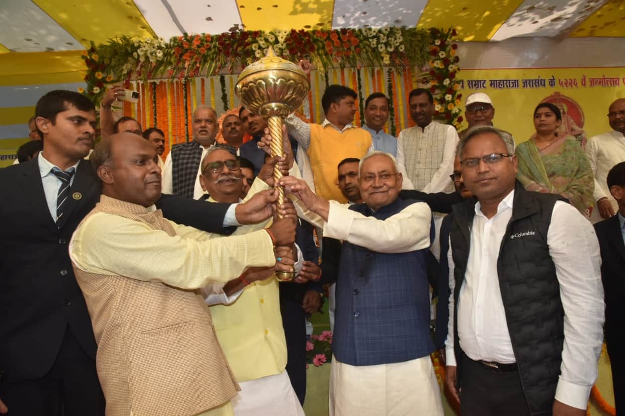Slogans raised for Bihar CM Nitish Kumar to lead opposition alliance at rajgir jarasandha akhara
