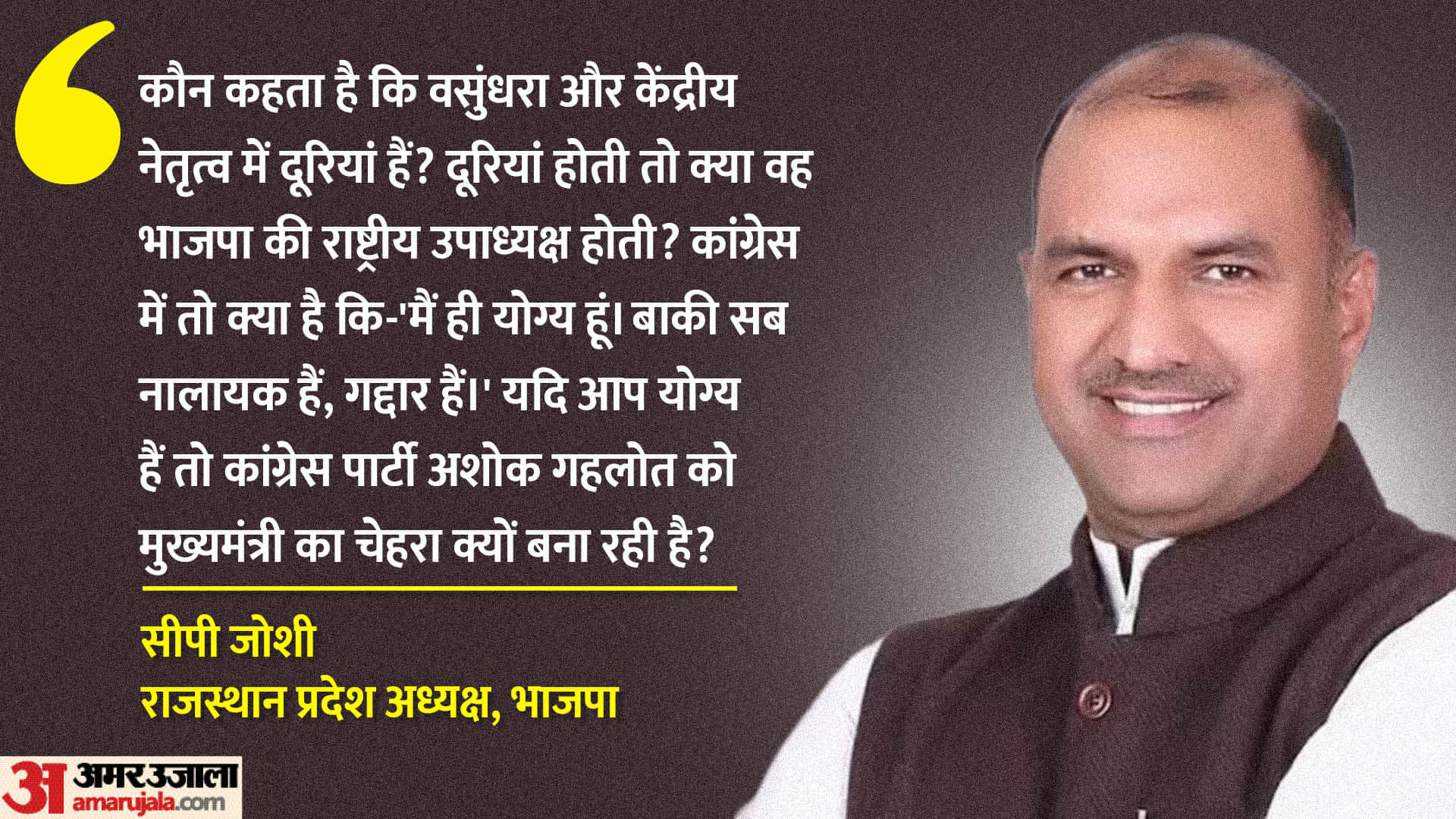 Amar Ujala Special Interview Rajasthan BJP President Claims There Is no Dispute over leadership