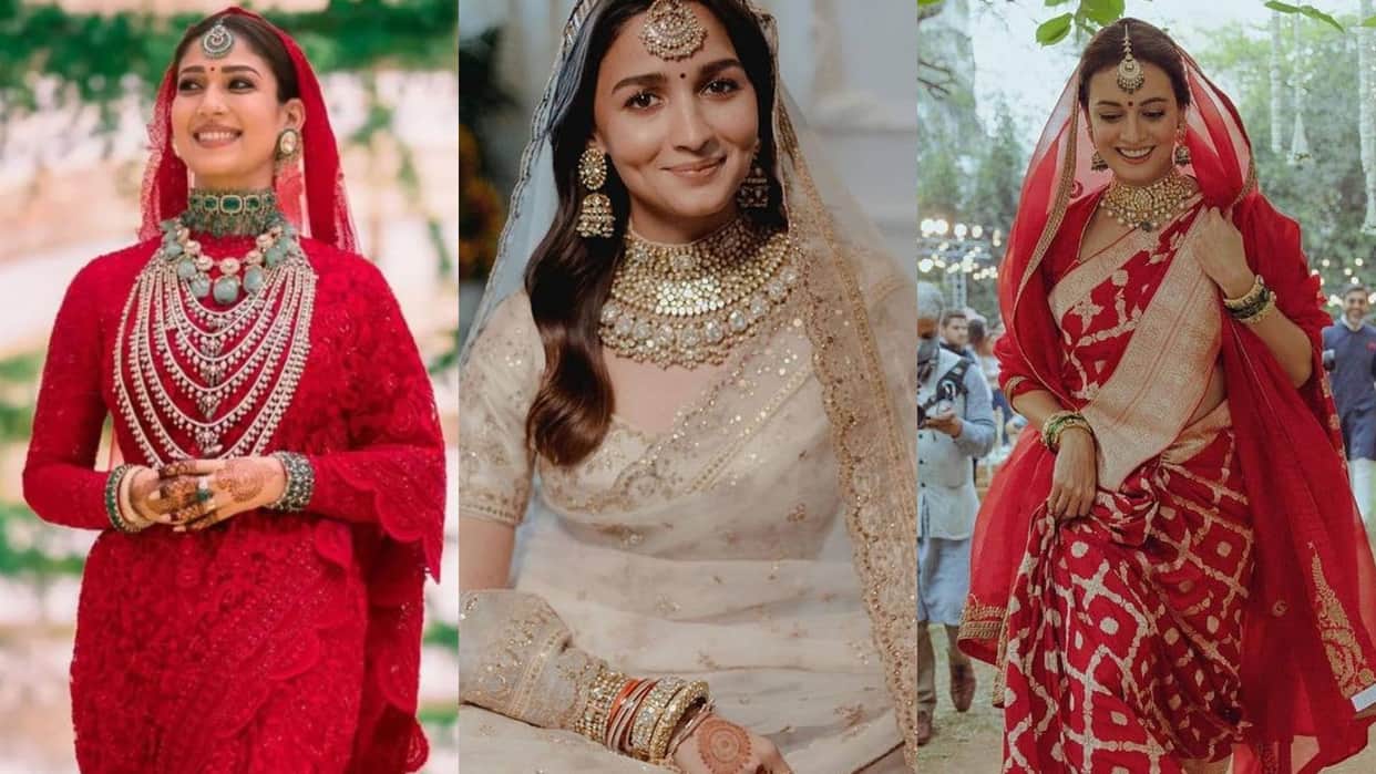 Wedding Fashion trendy saree for own wedding actress who wear saree in own wedding