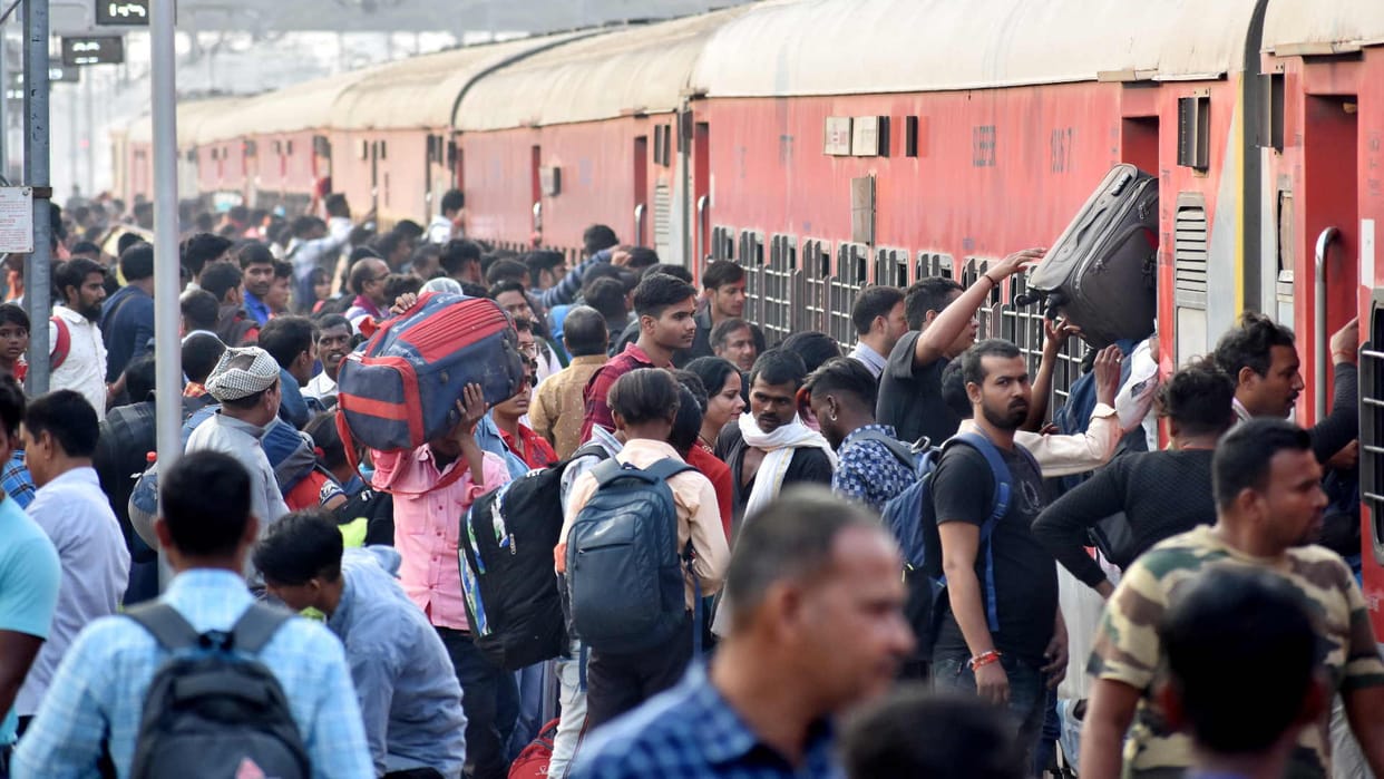 Gorakhdham arrived on platform three hours early crowd dispersed - got relief