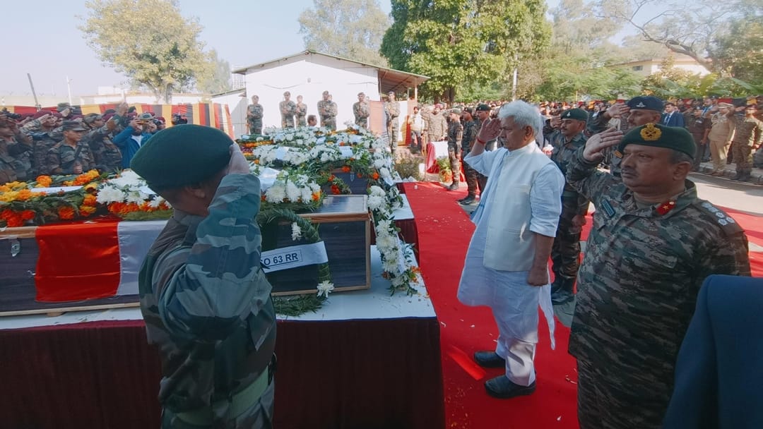 jammu kashmir: Wreath laying ceremony of 5 soldiers who made supreme sacrifice held in Rajouri