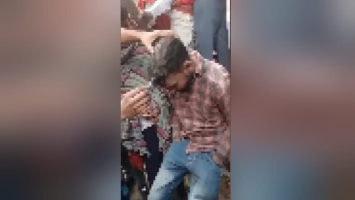 In Budhana, a young man head was shaved and taken around the village.