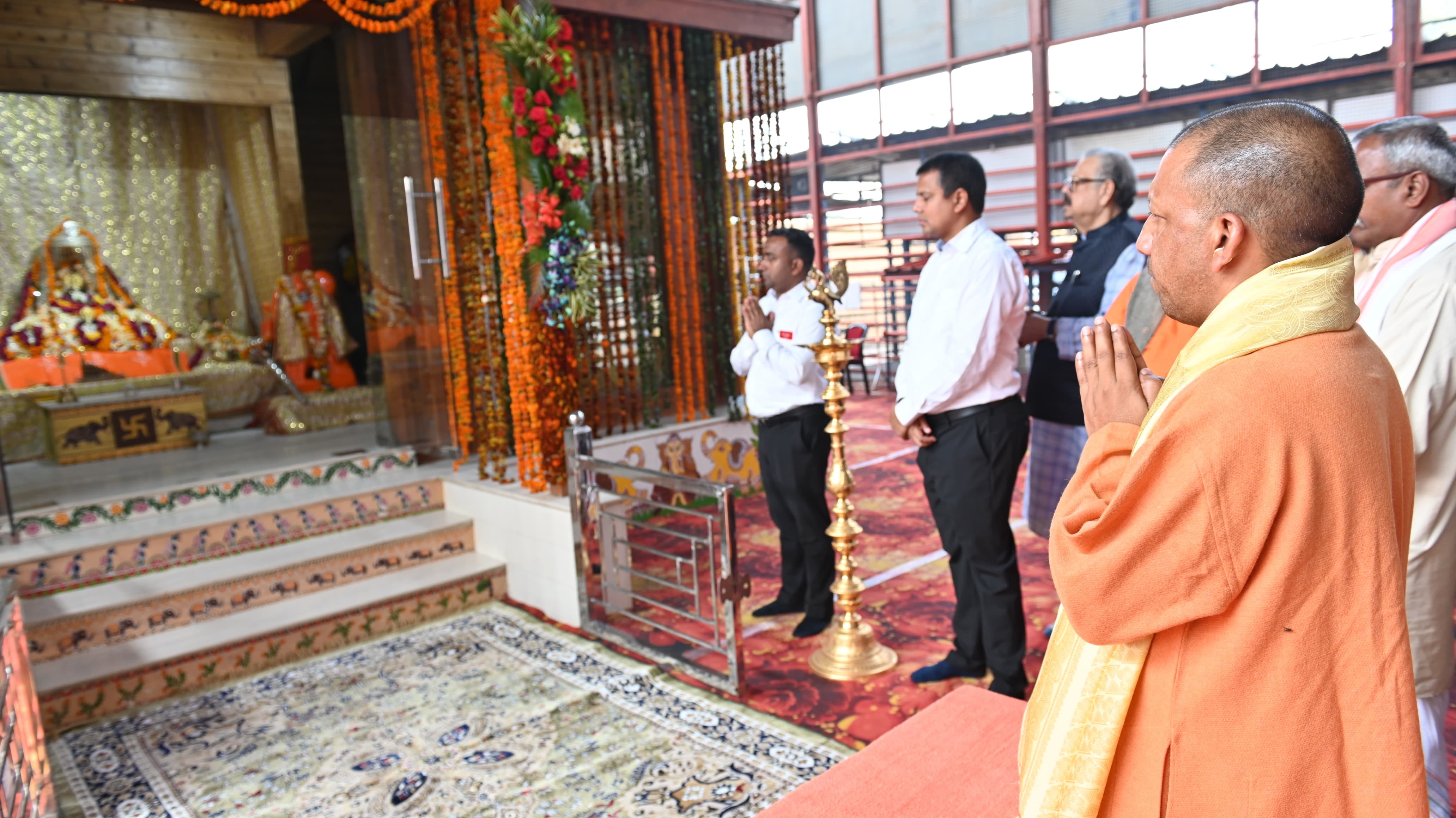 CM Yogi in Ayodhya Today Darshana Ram Lala and Hanumangarhi