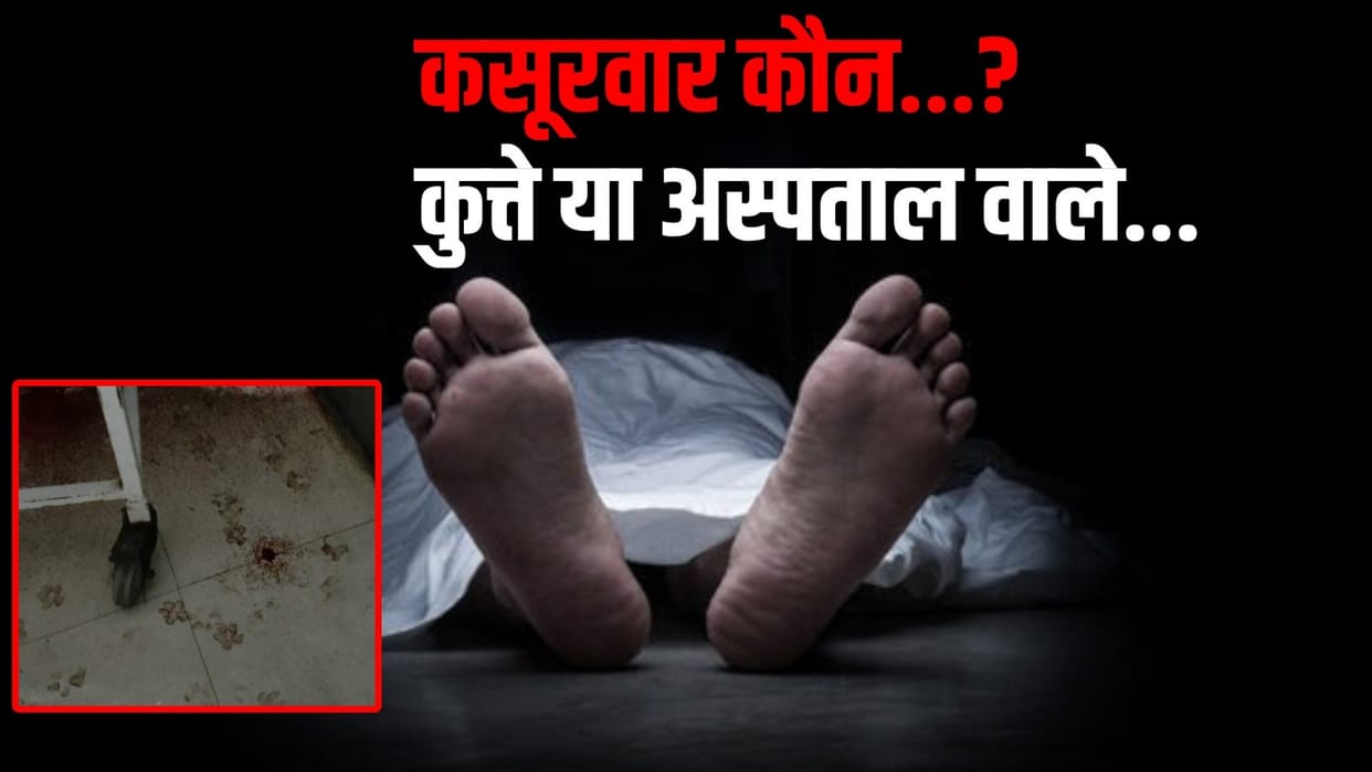 Big negligence of private hospital in Rewari dogs scratched the dead body kept in the basement