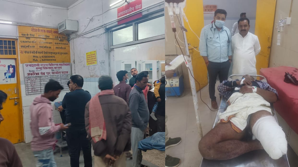 A man died when rotavetr trampled him in Bahraich.