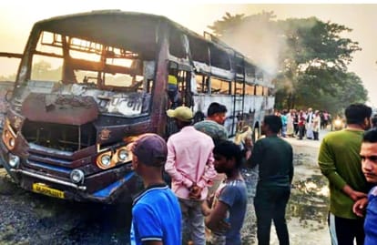 CM Nitish Kumar Bihar police failed to control crime, bus burned for extortion money in darbhanga bihar