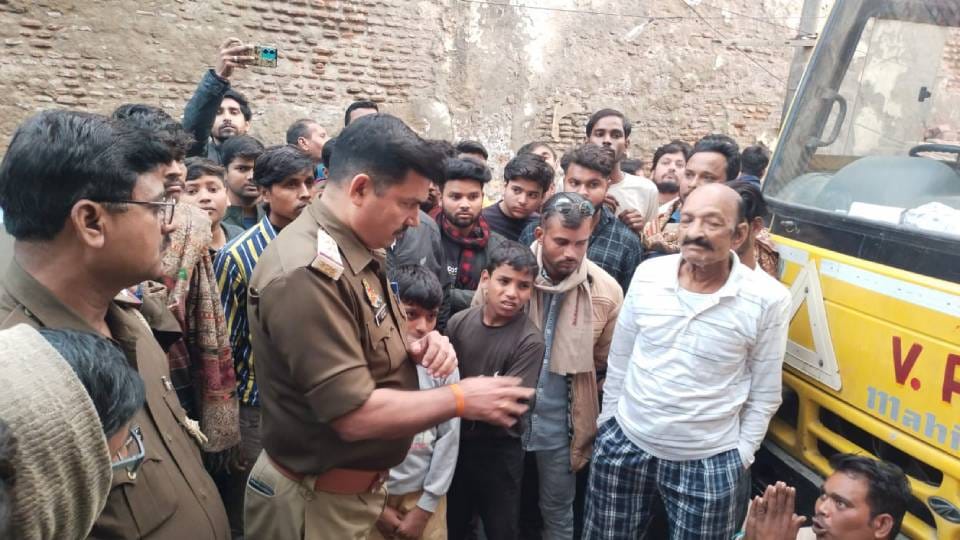 Three year old innocent died after being crushed by school bus in Mathura
